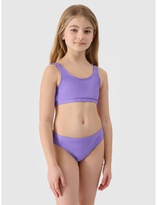 4F Dviejų dalių plaukimo kostiumėlis mergaitėms - violetinis