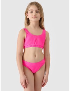 4F Dviejų dalių plaukimo kostiumėlis mergaitėms - fuksinės spalvos