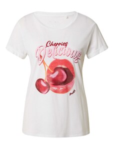GUESS Marškinėliai 'DELICIOUS' margai oranžinė / rožių spalva / skaisti avietinė ar rubino spalva / balta