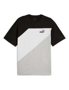 PUMA Sportiniai marškinėliai 'Power' margai pilka / juoda / balta