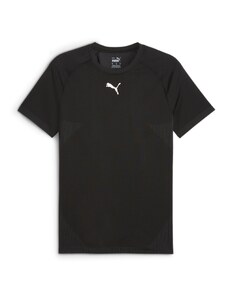 PUMA Sportiniai marškinėliai juoda / balta