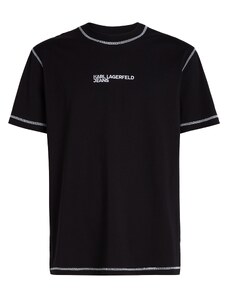 KARL LAGERFELD JEANS Marškinėliai juoda / balta