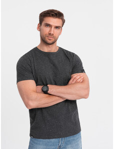 Ombre Clothing Vyriški marškinėliai su dekoratyviniu konfeti efektu - juodi V5 OM-TSCT-0178