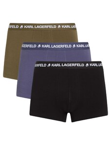Karl Lagerfeld Boxer trumpikės mėlyna / rusvai žalia / balta