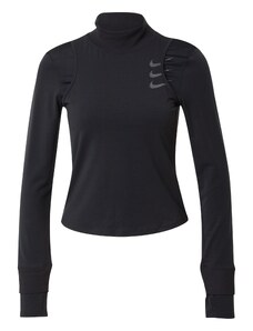 NIKE Sportiniai marškinėliai 'Run 'Devision' margai pilka / juoda