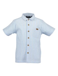 BLUE SEVEN Marškiniai šviesiai mėlyna / ruda / balta