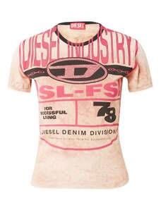 DIESEL Marškinėliai 'UNCUTIE' rožinė / pudros spalva / juoda
