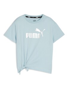 PUMA Marškinėliai 'Essentials+' pastelinė mėlyna / sidabrinė