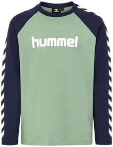 Hummel Sportiniai marškinėliai pastelinė žalia / juoda / balta