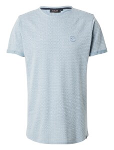 INDICODE JEANS Marškinėliai 'Lowen' šviesiai mėlyna / balta