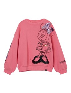 Desigual Megztinis be užsegimo 'Minnie Mouse' žalia / alyvinė spalva / ryškiai rožinė spalva / juoda