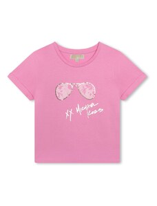 Michael Kors Kids Marškinėliai rožinė / šviesiai rožinė / sidabrinė