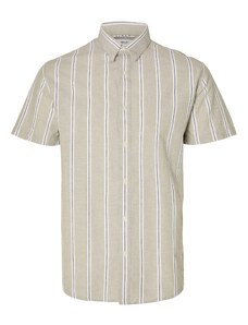 SELECTED HOMME Marškiniai pilka / antracito spalva / balta