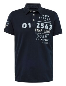 CAMP DAVID Marškinėliai tamsiai mėlyna / šviesiai pilka / balta