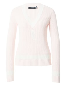 Lauren Ralph Lauren Megztinis 'MEREN' pastelinė rožinė / balta