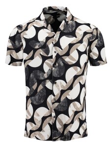 Key Largo Marškiniai smėlio spalva / pilka / juoda / balta