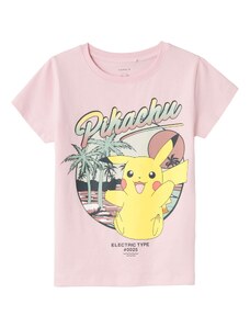 NAME IT Marškinėliai 'Axaja Pokemon' geltona / antracito spalva / mėtų spalva / rožių spalva