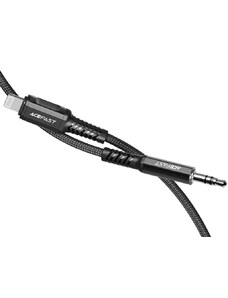 Gamintojas nenurodytas Acefast garso kabelis MFI Lightning - 3,5 mm mini lizdas (vyriškas) 1,2 m, AUX juodas (C1-06 juodas) ()