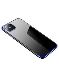 Gamintojas nenurodytas Skaidrios spalvos korpuso gelinis TPU galvaninis rėmelis, skirtas iPhone 12 Pro Max , mėlynos spalvos