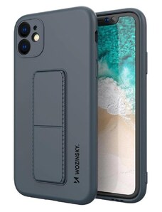 Gamintojas nenurodytas Kickstand Case silikoninis dėklas su stovu iPhone 12 tamsiai mėlynas