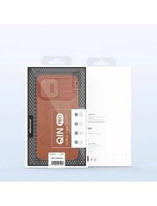 Gamintojas nenurodytas Nillkin Qin Pro odinis dėklas iPhone 14 Pro Max 6.7 2022 Red