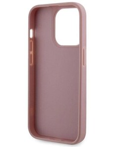 Gamintojas nenurodytas Guess GUHCP14LHDGTPP iPhone 14 Pro 6,1 rožinės/rožinės spalvos kietasis dėklas su akmenukais Rhinestone Triangle