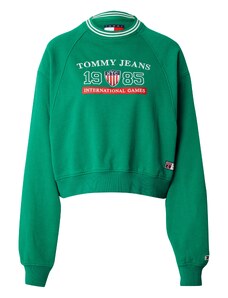 Tommy Jeans Megztinis be užsegimo žalia / raudona / balta