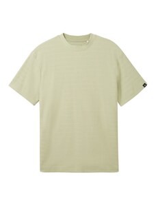 TOM TAILOR DENIM Marškinėliai žalia / juoda / balta