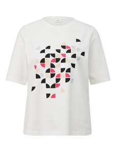 s.Oliver BLACK LABEL Marškinėliai pilka / rožinė / juoda / balta