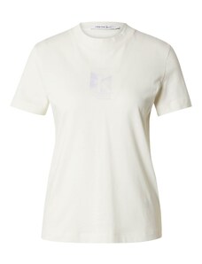 Calvin Klein Jeans Marškinėliai levandų spalva / vilnos balta