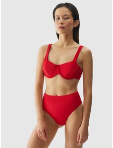 4F Moteriško maudymosi kostiumėlio bikini viršus - raudona