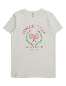 KIDS ONLY Marškinėliai 'PALMA' žaliosios citrinos spalva / rožinė / balkšva