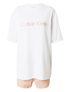 Calvin Klein Underwear Pižama su šortais smėlio spalva / balta