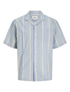 JACK & JONES Marškiniai 'CAIN' melsvai pilka / medaus spalva / balta