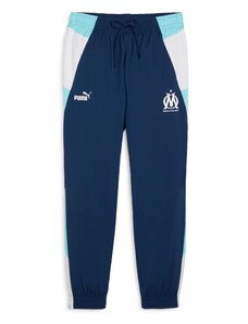 PUMA Sportinės kelnės 'Olympique de Marseille' tamsiai mėlyna / šviesiai mėlyna / balta
