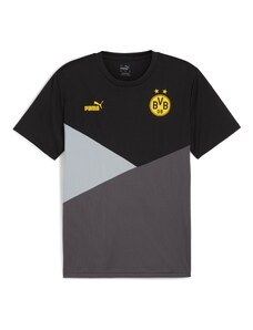 PUMA Sportiniai marškinėliai 'BVB' geltona / šviesiai pilka / tamsiai pilka / juoda