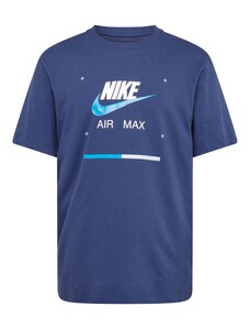 Nike Sportswear Marškinėliai tamsiai mėlyna / šviesiai mėlyna / balta