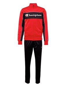 Champion Authentic Athletic Apparel Treniruočių kostiumas ugnies raudona / juoda / balta
