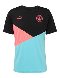 PUMA Sportiniai marškinėliai 'MCFC Poly' šviesiai mėlyna / rožių spalva / juoda