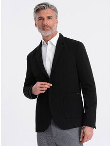 Ombre Clothing Vyriškas švarkas su kišenėmis - juodas V5 OM-BLZB-0127