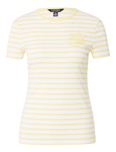 Lauren Ralph Lauren Marškinėliai 'ALLI' geltona / balta