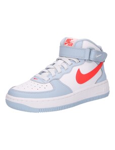 Nike Sportswear Sportbačiai 'Air Force 1 Mid EasyOn' pastelinė mėlyna / ugnies raudona / balta