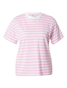 ONLY Marškinėliai 'LIVINA' šviesiai rožinė / balta
