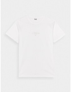 4F Vyriški T-shirt regular marškinėliai su grafika - balti
