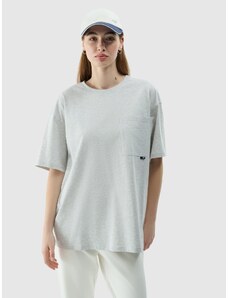 4F T-shirt oversize lygus marškinėliai unisex - pilki