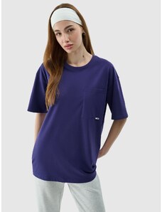 4F T-shirt oversize lygus marškinėliai unisex - tamsiai mėlyni