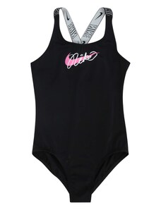 Nike Swim Sportinis maudymosi kostiumėlis rožinė / juoda / balta