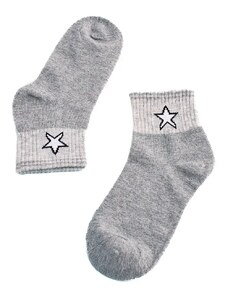 Shelvt Vaikų kojinės su žvaigždutėmis pilkos spalvos - 24-27