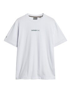 Superdry Marškinėliai tamsiai žalia / balta