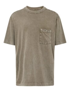 Abercrombie & Fitch Marškinėliai gelsvai pilka spalva / melsvai pilka / rusvai žalia
